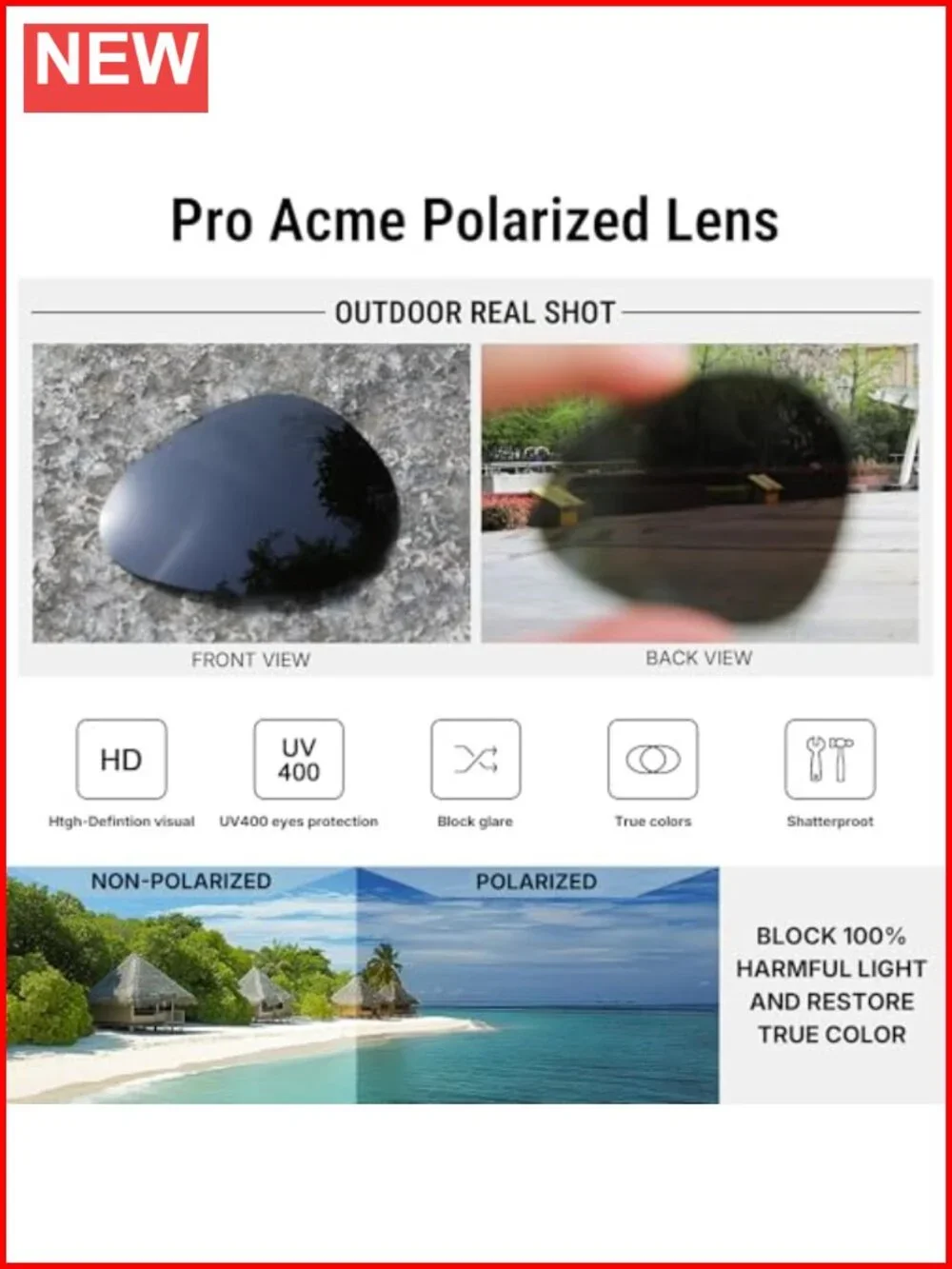 Classic Polarized Aviator Sunglasses UV400 Protection Metal Frame